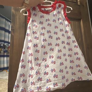 Kids Red and Blue Bow dress